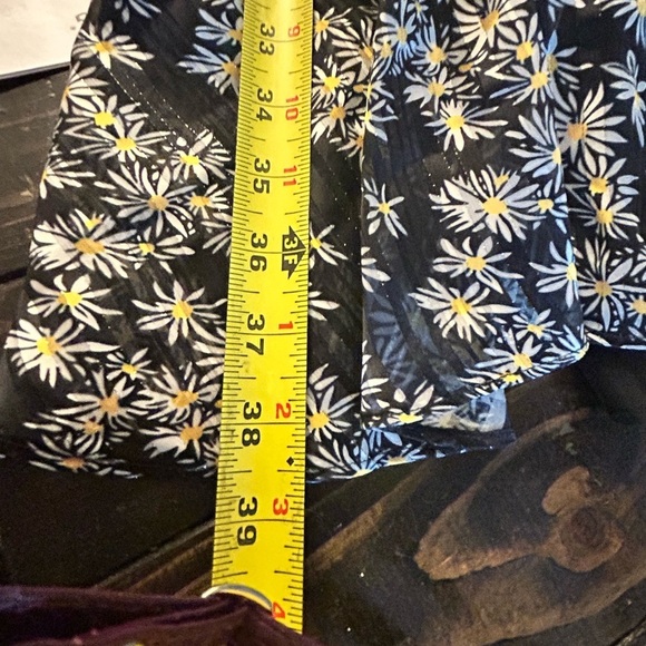 1/2off Rushed front with tie sleeveless Sam Edelman dress 14 daisy print - Picture 4 of 12